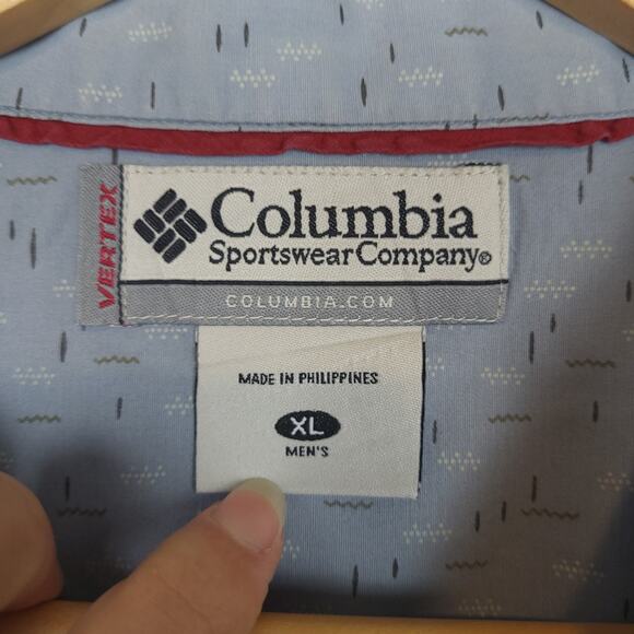 Vintage Columbia Vertex Men's Button-Up Shirt Sz XL Short Sleeve Gray Casual - Picture 3 of 8